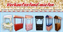 Verkaufsstand mieten, Popcornstand mieten, Zuckerwattestand mieten,